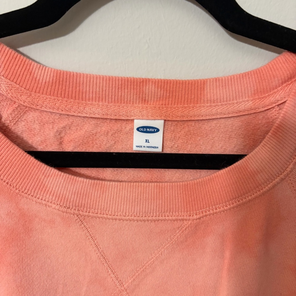 Women's Orange Tie-Dye Sweatshirt - Picture 2 of 2